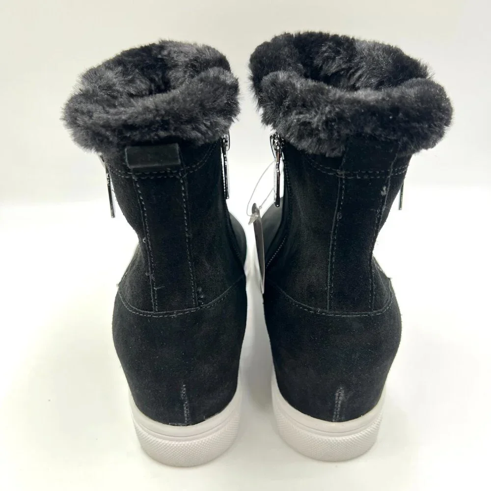 Blondo Size‎ 9.5 Glade Black Suede Leather Waterproof Hi Top Sneakers Booties